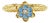 Aquamarine Tulip Flower Ring 14k Yellow Gold, Size 8 For Sale