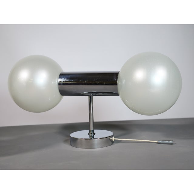 Mid-Century Modern Space Age Chrome Wall Lights by Motoko Ishii for Staff, 1970s, Set of 2 For Sale - Image 3 of 13