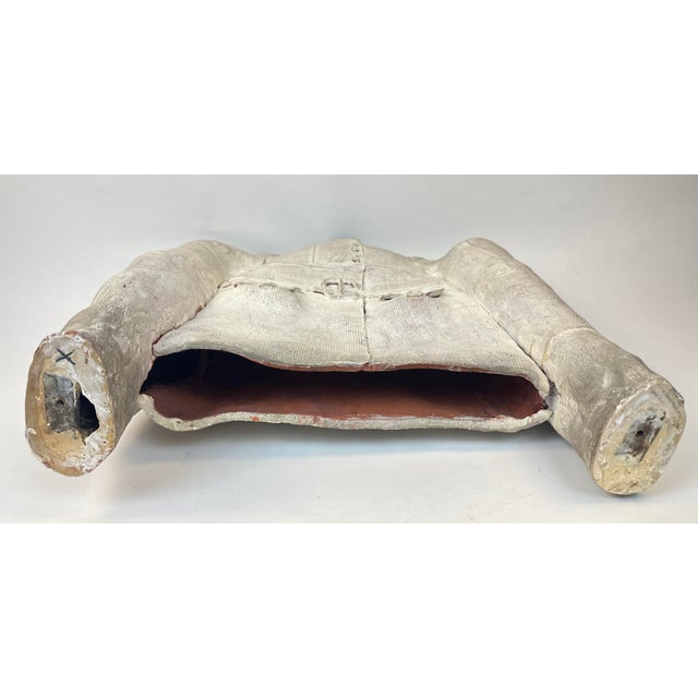 Lothar fischer germersheim 1933 - 2004 baiersbrunn leather jacket, 1970 clay, limed 46 x 44 x 12 cm signed (scratched) on...