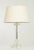 High quality contemporary lucite and quartz table lamp with chrome shaft, UL manufacturing marking