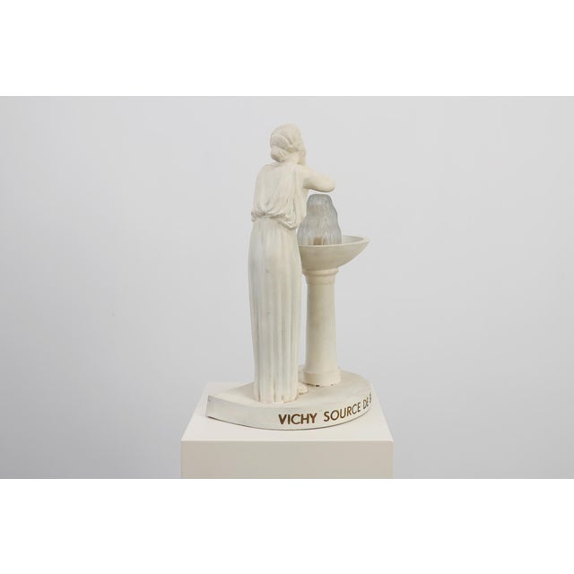 Art Deco Vichy Advertising Lamp in Plaster, Belgium, 1930s For Sale - Image 13 of 14