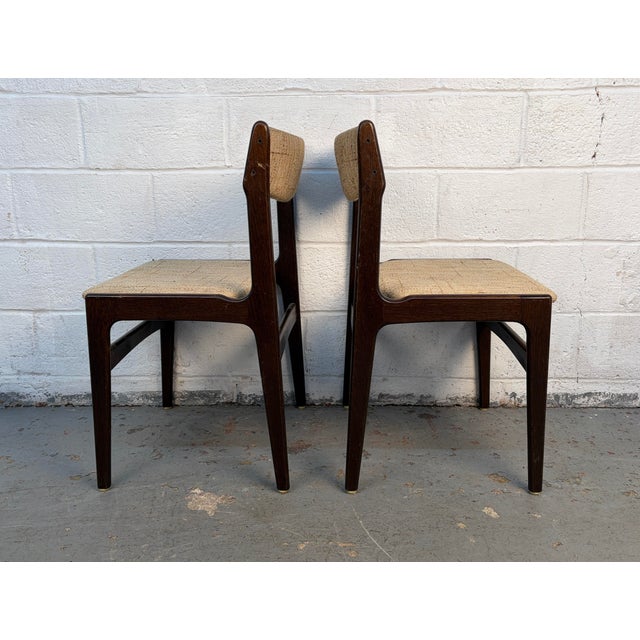 Brown Set of Six Mid-Century Modern Danish Dining Chairs Attributed to Erik Buch For Sale - Image 8 of 13