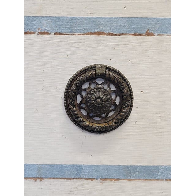 Antique English Painted Dresser Chest of Drawers With Greek Key Motif For Sale In Denver - Image 6 of 14