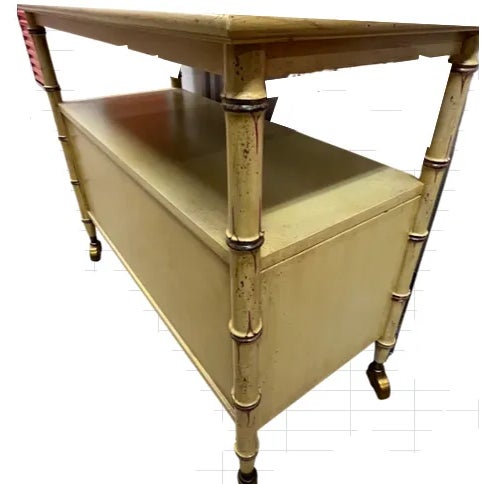 Light Yellow 1970s Vintage Tea/Bar Wagon For Sale - Image 8 of 11