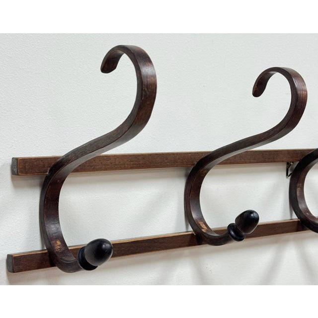 Wood Vintage Bentwood Hat and Coat Hook For Sale - Image 7 of 8