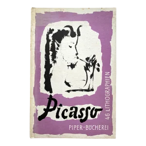 Pablo Picasso Vintage 1954 1st Edtn Mid Century Modernist Art Lithograph Print Hardcover Art Book