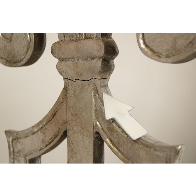 Traditional Pair of Silver Painted Table Lamps - a Pair For Sale - Image 4 of 18