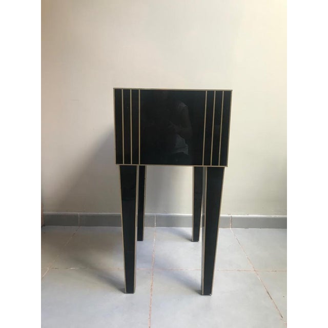 New Mirrored Nightstand in Black Mirror and Chrome, Price Per 1 Item For Sale - Image 10 of 18
