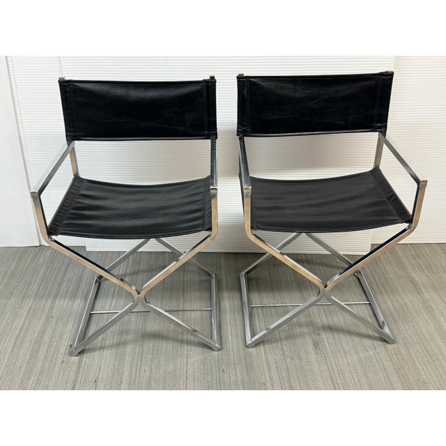 Robert Kjer Jakobsen for Virtue Brothers Mid Century Director’s Armchairs, Pair For Sale In San Francisco - Image 6 of 12