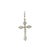 A late 20th-century 14k gold diamond cross pendant. Features brilliant cut white diamonds. Slightly included clarity,...