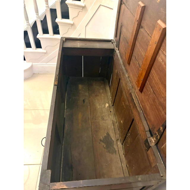 Antique 17th Century Oak Mule Chest with Marquetry Inlay, 1680s For Sale - Image 11 of 18