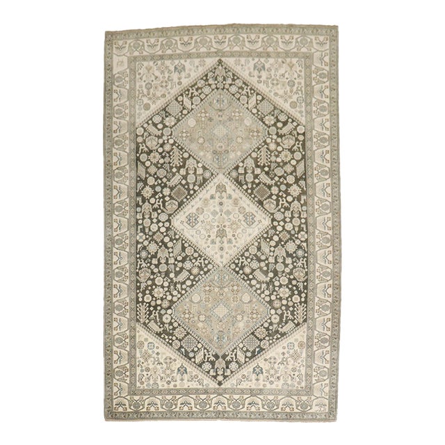 Vintage Persian Geometric Rug no. j5207 For Sale