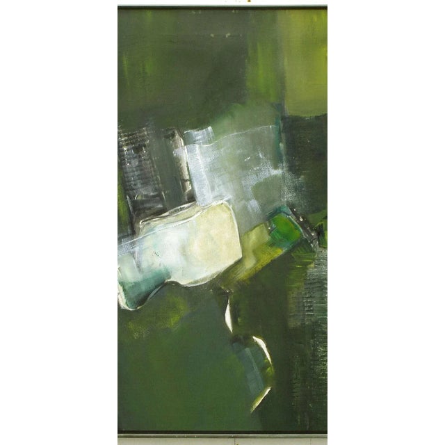1960s Janine Collier Oil on Canvas Titled "Val D'Oise," 20th Century For Sale - Image 5 of 9