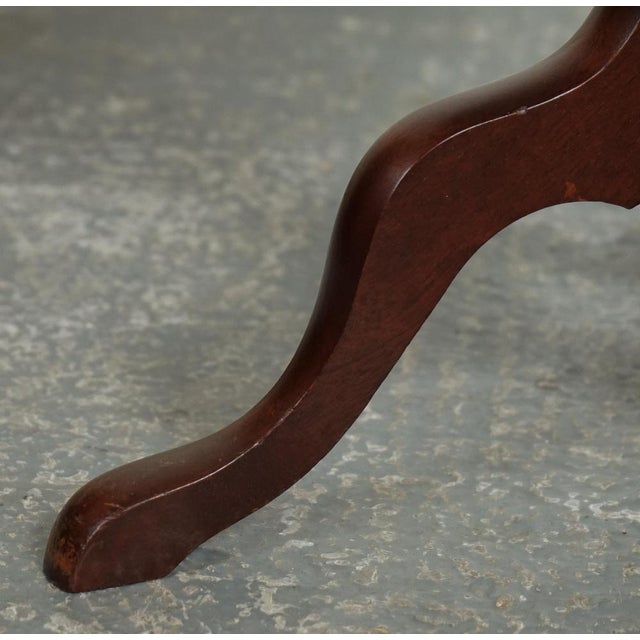 Vintage Side Table with Leather Top For Sale - Image 11 of 12