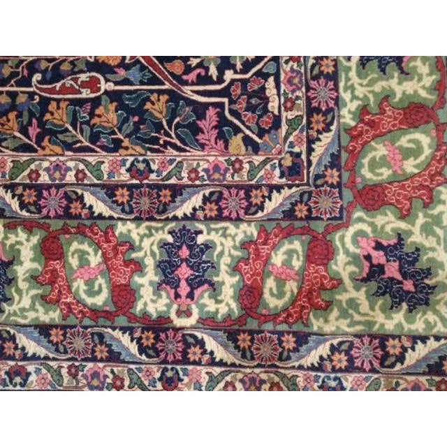 Textile 1920s Persian Kashan Palace Rug For Sale - Image 7 of 10