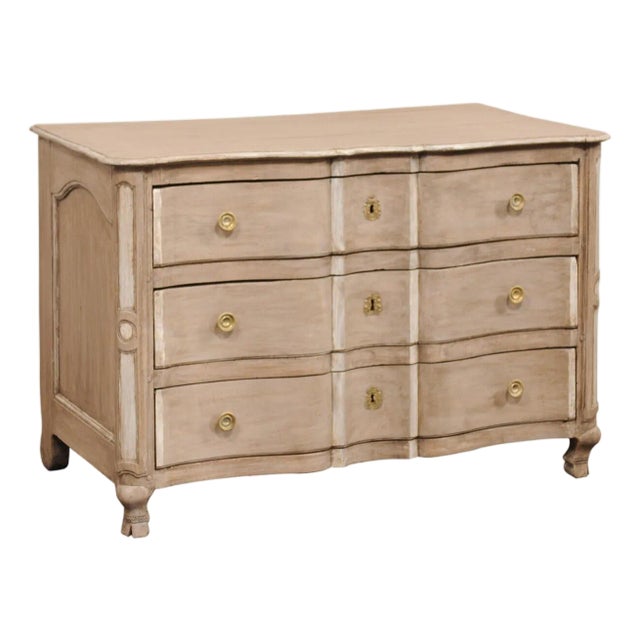 18th Century Italian Serpentine Chest with Cloven Hoof Feet For Sale