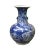 Chinese Blue White Porcelain Oriental Dragons Scenery Graphic Vase For Sale