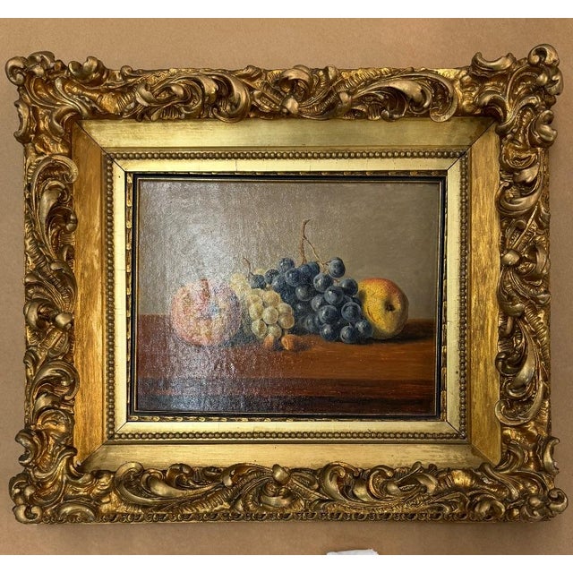 Fabulous 19th Century Still Life on Canvas. Signed by Swiss painter Leopold Frederick Guder. 1838-1912. Gorgeous Antique...
