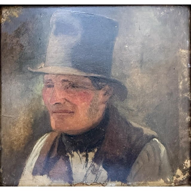 Frederik Vermehren, Portrait of a Gentleman, Oil Painting on Wood For Sale - Image 6 of 10