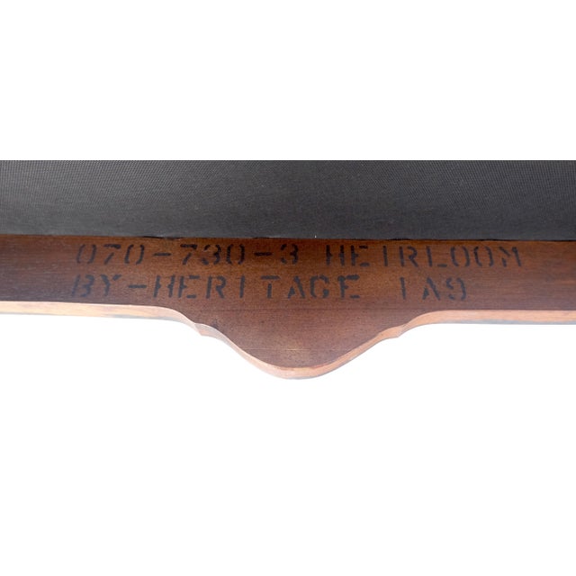 Beige Carved Mahogany Ball & Claw Chippendale Feet Ultra Suede Upholstery Bench MINT For Sale - Image 8 of 8