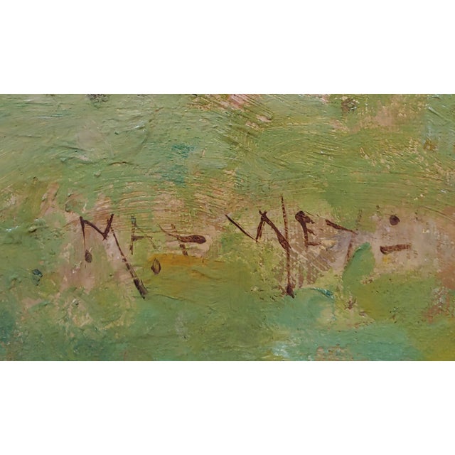 Brown Max Weyl - Women in Forest Collecting Wood -Oil Painting For Sale - Image 8 of 11