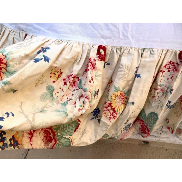 Vintage rare, hard to find Ralph Lauren garden club Elisa floral full dust ruffle bed skirt / approximately/ 54" x 75"...