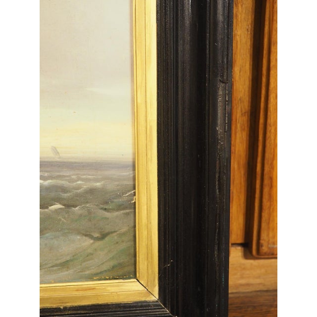 Inspired by his voyages as a sailor, the French painter Charles Kuwasseg painted this impressive coastal landscape...