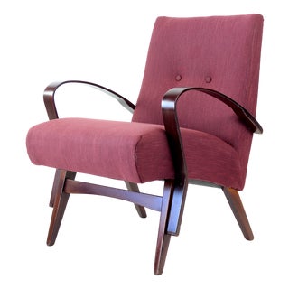 Vintage Armchair by Jaroslav Šmídek for Ton, Czechoslovakia, 1960s For Sale