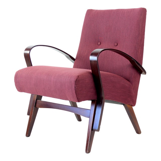 Vintage Armchair by Jaroslav Šmídek for Ton, Czechoslovakia, 1960s For Sale