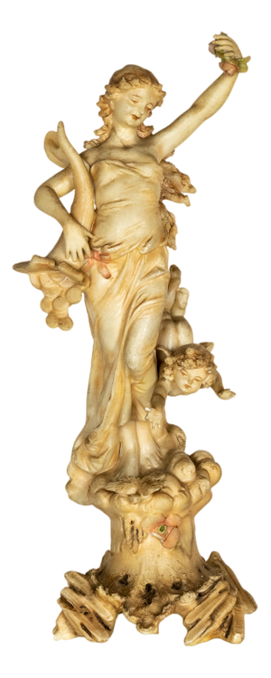 Art Nouveau Fortuna Goddess Tyche in Porcelain, 20th Century