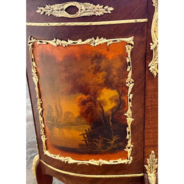 Early 20th Century Pair of French Vernis Martin Style Hand-Painted Commodes For Sale - Image 17 of 17