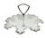 1950’s Fenton Milk Glass Bon Bon Dish With Silver Crest Rim and Metal Handle For Sale - Image 9 of 10