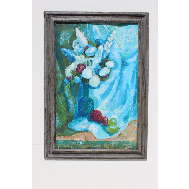 1960s Vintage Cheryl Hall Floral Still Life Oil Painting For Sale In San Diego - Image 6 of 6