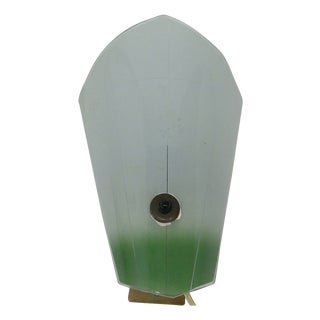 Postmodern Communist Glass & Steel Wall Lamp, Poland, 1970s For Sale