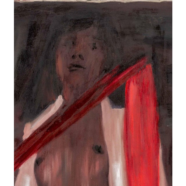 Late 20th Century Ksiazek Signed Abstract Nude Figures Oil on Canvas For Sale - Image 5 of 9