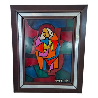 S. F. Di Biase, Madonna, 1974, Enamel on Glass For Sale