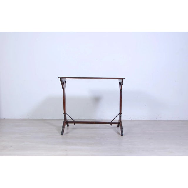 Vitage Walnut Bistrot Table For Sale - Image 3 of 13