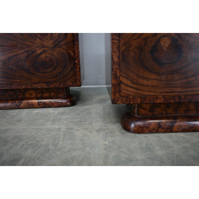 Art Deco Bedside Tables, Former Czechoslovakia, 1930s, Set of 2 For Sale - Image 4 of 18