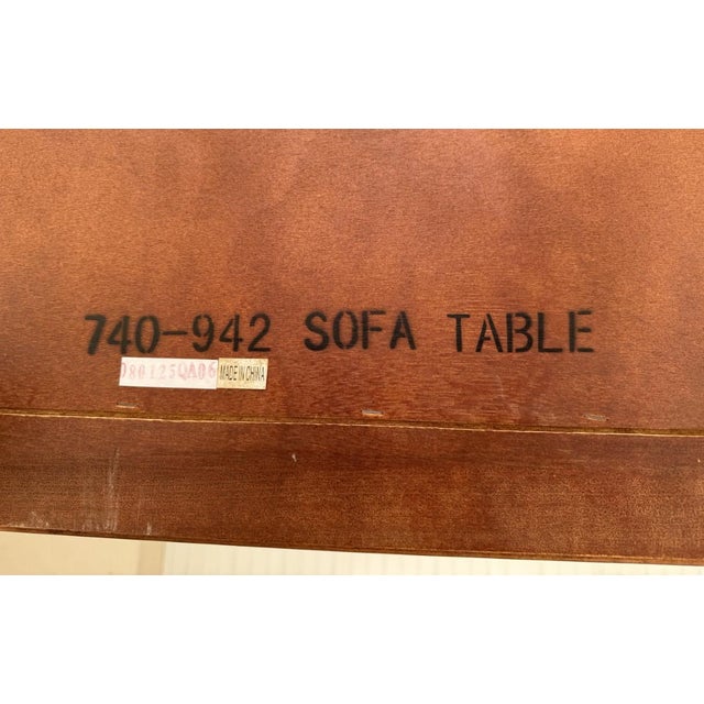 Banded Top Foyer Table With One Drawer and Fluted Legs For Sale - Image 10 of 11