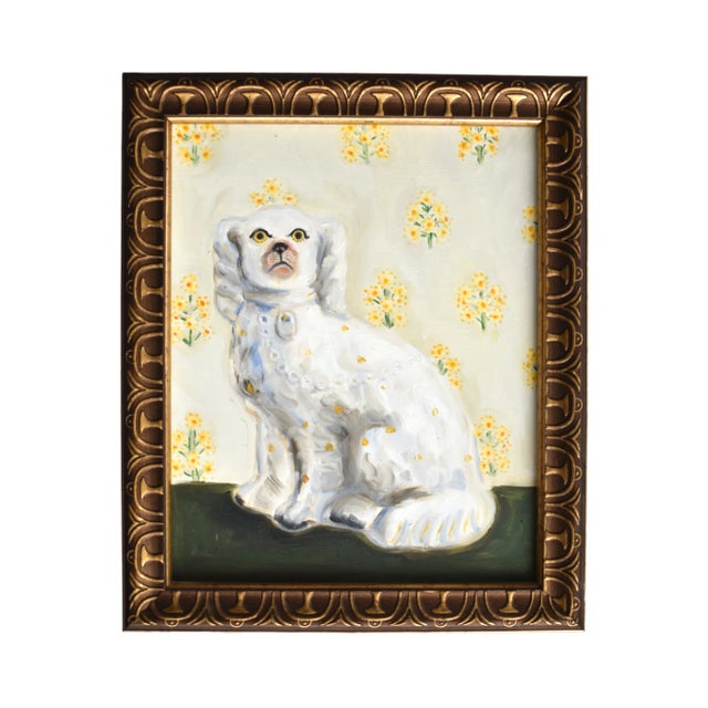 Susannah Carson Percy & Primrose the White Staffordshire Dogs Portraits by Susannah Carson For Sale - Image 4 of 5