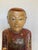 Vintage Buddha Buddhist Carved Wood Burmese Thai Monk Statue For Sale - Image 6 of 11