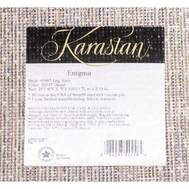Beige Karastand "Enigma" Beige Runner, 7' 9" X 2' 3" For Sale - Image 8 of 8