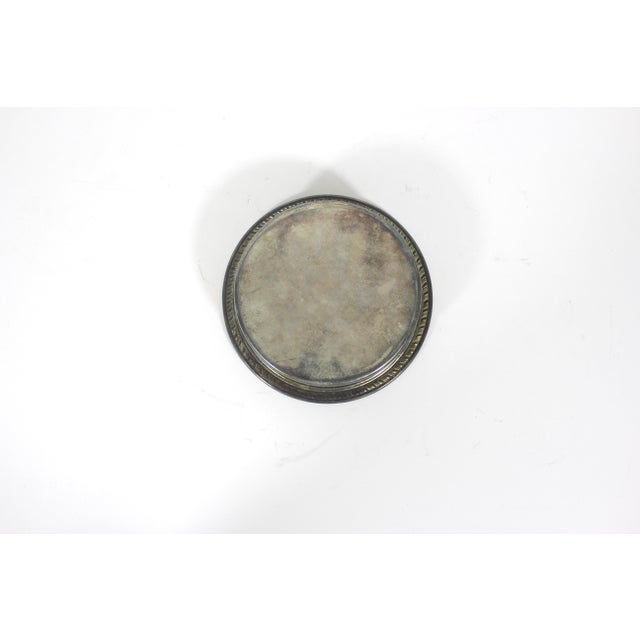 Vintage Silver Plated Wine Coaster For Sale - Image 6 of 7