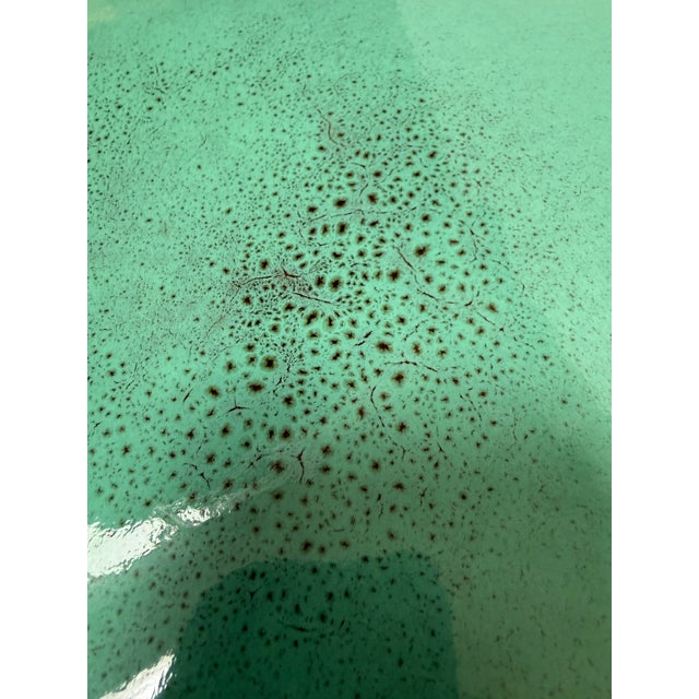 Transitional Glazed Ceramic Outdoor Garden Stool, Turquoise For Sale - Image 3 of 12