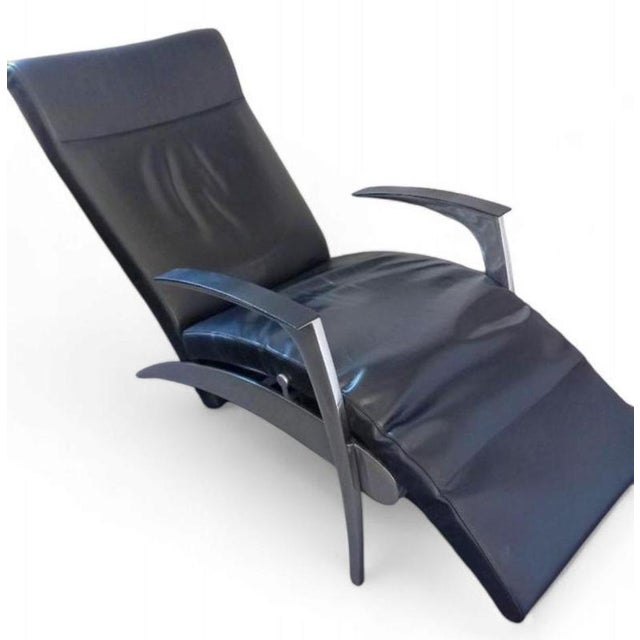 David Lounger in Black Leather from Interprofil For Sale - Image 9 of 9