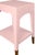 2020s Matthew Izzo Home Patti Glossy Pink Lacquer One Drawer Side Table With Antique Brass Foot Caps For Sale - Image 5 of 7