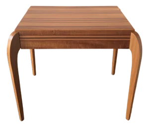Studio Wooden Inlay Recomposed Dyed Koa Pear Woods Side Table