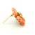 Italian Carved Coral & Diamond 18k Gold Flower Brooch Pendant, Circa 1970 For Sale - Image 4 of 13
