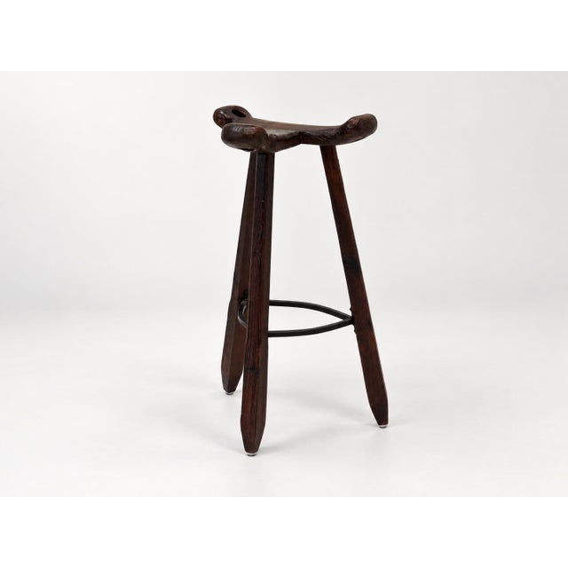 Brutalist Vintage Brutalist Marbella Stool attributed to Sergio Rodrigues, 1970s For Sale - Image 3 of 15