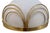 1960s Italian Mid-Century Half-Moon Murano Opaline Glass & Brass Wall Sconces - Pair For Sale - Image 4 of 7